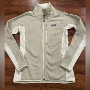 Patagonia Performance Better Sweater Jacket Women’s Size Small White Tan